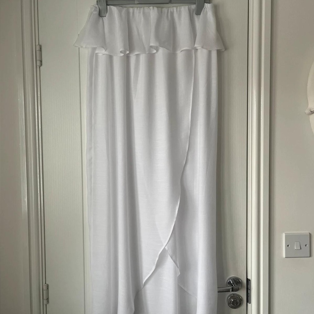 Papaya Elegant White Maxi Skirt
